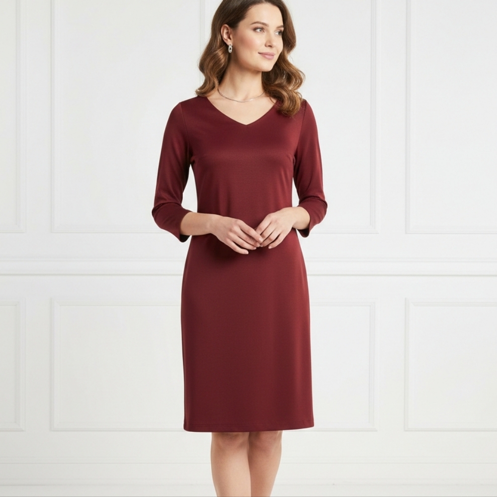 NWOT Piazza Sempione 3/4 sleeve purple dress 44/M